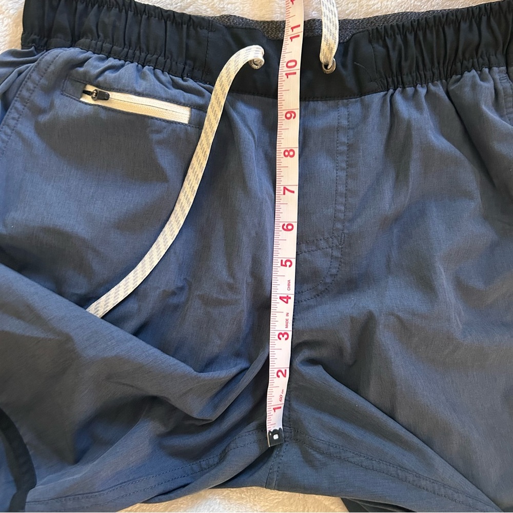 Vuori Mens Banks Short Azure Linen Texture Small - Picture 9 of 12